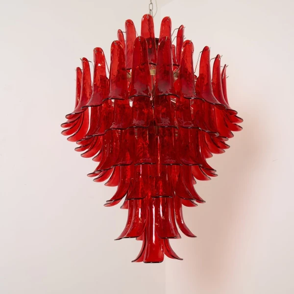 Люстра Murano Crimson Cascade — люстри дизайнерські, колір хром, з матеріалу метал, скло, стиль сучасний