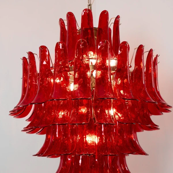 Люстра Murano Crimson Cascade — люстри дизайнерські, колір хром, з матеріалу метал, скло, стиль сучасний