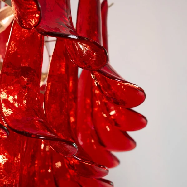 Люстра Murano Crimson Cascade — люстри дизайнерські, колір хром, з матеріалу метал, скло, стиль сучасний