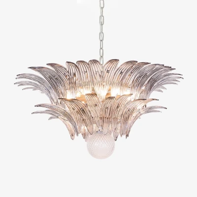Прозора люстра Murano Palmette