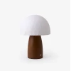 Настольная лампа Myco Mushroom — цвет ореха і белый, из материала метал, папір, стиль модерн
