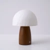 Настольная лампа Myco Mushroom — цвет ореха і белый, из материала метал, папір, стиль модерн