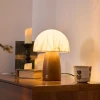 Настольная лампа Myco Mushroom — цвет ореха і белый, из материала метал, папір, стиль модерн