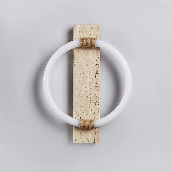 Niva Sconce — бра, колір жовтий і білий, з матеріалу метал,  жовтий травертин, стиль модерн