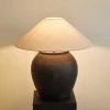 Настільна лампа Noira Terracotta — колір чорний і білий, з матеріалу метал, тканина, стиль модерн