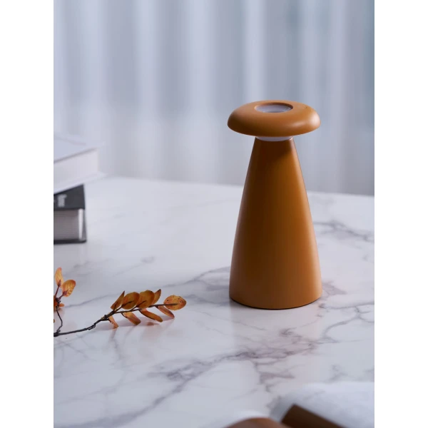 Настільна лампа Noko Mushroom, що перезаряджається — колір сірий і зелений, з матеріалу метал, кераміка, стиль модерн