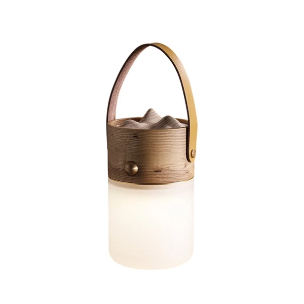 Настольная лампа Nomad Lantern — цвет дерева і цвет ореха, из материала метал, дерево, стиль модерн