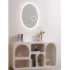 Овальне Дзеркало З Підсвічуванням — бра, колір білий, з матеріалу екологічне дзеркало, акрил, стиль модерн