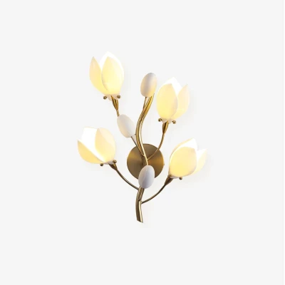 Фарфоровый настенный светильник «Магнолия»