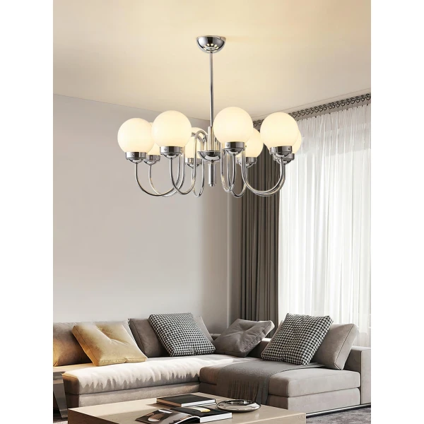 Люстра Carisa от Progress Lighting — цвет хром, из материала метал, залізо, стиль модерн