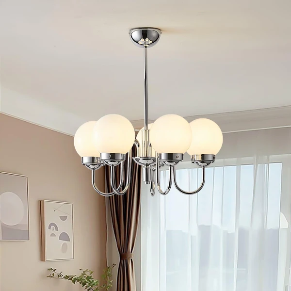 Люстра Carisa от Progress Lighting — цвет хром, из материала метал, залізо, стиль модерн