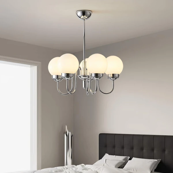 Люстра Carisa от Progress Lighting — цвет хром, из материала метал, залізо, стиль модерн