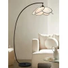 Торшер Rattan Bloom Arc — цвет черный, из материала метал, ротанг, стиль современный
