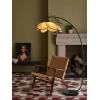 Торшер Rattan Bloom Arc — цвет черный, из материала метал, ротанг, стиль современный
