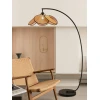 Торшер Rattan Bloom Arc — цвет черный, из материала метал, ротанг, стиль современный