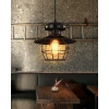 Ретро підвісний світильник у формі клітки — колір чорний, з матеріалу залізо, стиль модерн