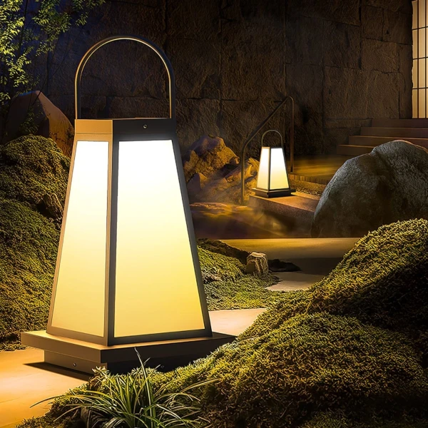 Вуличний ліхтар Roam Lantern Garden — настільна лампа, колір чорний і білий, з матеріалу нержавіюча сталь, акрил, стиль модерн