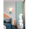 Круглий настінний світильник Макарон — бра, колір білий і сірий, з матеріалу метал, скло, стиль сучасний
