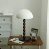 Настільна лампа Satori Paper Shade — колір горіха і білий, з матеріалу метал, дерево, стиль модерн
