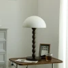 Настільна лампа Satori Paper Shade — колір горіха і білий, з матеріалу метал, дерево, стиль модерн