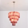 Люстра Serava Cascade Murano — цвет янтарный і белый, из материала  метал, скло, стиль современный