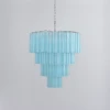 Люстра Serava Cascade Murano — цвет янтарный і белый, из материала  метал, скло, стиль современный