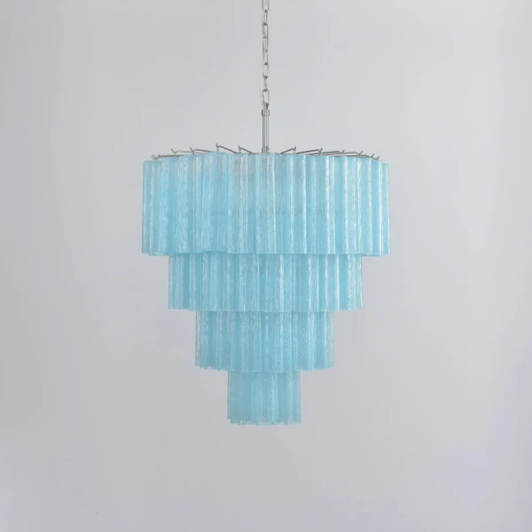 Люстра Serava Cascade Murano — цвет янтарный і белый, из материала  метал, скло, стиль современный