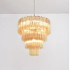 Люстра Serava Cascade Murano — цвет янтарный і белый, из материала  метал, скло, стиль современный