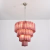 Люстра Serava Cascade Murano — цвет янтарный і белый, из материала  метал, скло, стиль современный