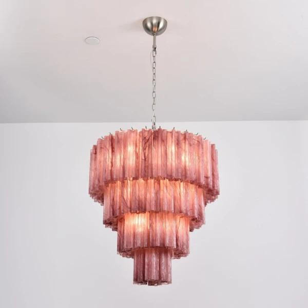 Люстра Serava Cascade Murano — цвет янтарный і белый, из материала  метал, скло, стиль современный