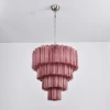 Люстра Serava Cascade Murano — цвет янтарный і белый, из материала  метал, скло, стиль современный