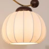 Настольная лампа Silk Globe — цвет ореха і золото, из материала метал, шовк, стиль модерн