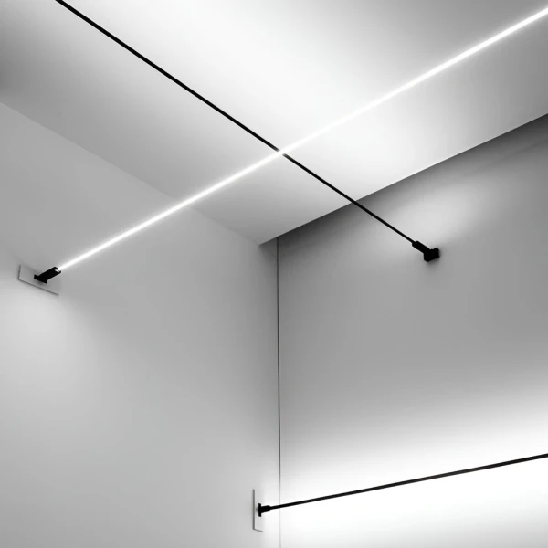 Стельовий світильник Skyline Linear Strip — колір чорний і білий, з матеріалу метал, сталева стрічка, стиль модерн