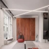 Стельовий світильник Skyline Linear Strip — колір чорний і білий, з матеріалу метал, сталева стрічка, стиль модерн