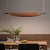 Витончений підвісний світильник Sleek Board — колір горіха, з матеріалу метал, пк, стиль модерн