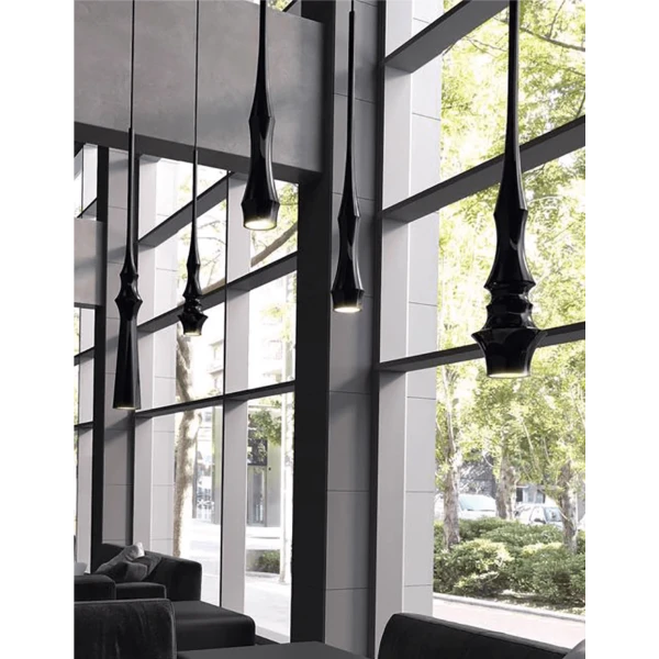 Підвісний світильник Slend — колір чорний і білий, з матеріалу метал,  алюміній, стиль модерн
