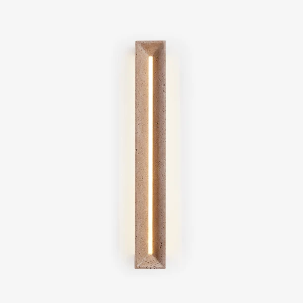 Настінний світильник Solace Travertine Beam — бра, колір жовтий, з матеріалу жовтий травертин, метал, стиль модерн