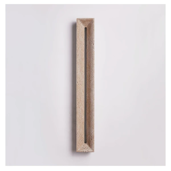 Настінний світильник Solace Travertine Beam — бра, колір жовтий, з матеріалу жовтий травертин, метал, стиль модерн