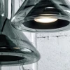 Підвісний світильник Swirl — колір прозорий і червоний, з матеріалу метал, скло, стиль сучасний
