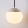 Підвісний світильник Terra Orb Cluster — колір жовтий і білий, з матеріалу жовтий травертин, скло, стиль модерн