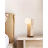 Настільна лампа Terra Travertine Orb — колір жовтий і колір горіха, з матеріалу метал, жовтий травертин, стиль модерн
