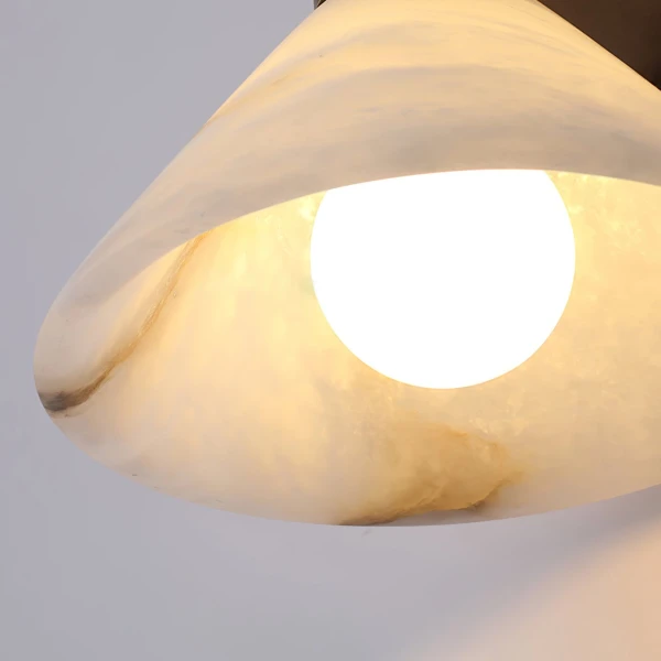 Настінний світильник Torres Alabaster — бра, колір чорний, з матеріалу  латунь, алебастр, стиль модерн