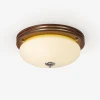 Потолочный светильник Tranquil Sphere — цвет ореха і белый, из материала метал, скло, стиль модерн