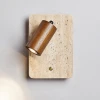 Настінний світильник Travertine Spot — бра, колір горіха і жовтий, з матеріалу метал,  жовтий травертин, стиль модерн
