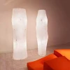 Торшер Twist Silk — цвет белый, из материала метал, шовк, стиль современный
