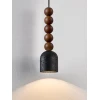 Підвісний світильник Vareon Totem — колір горіха і чорний, з матеріалу  чорний травертин, метал, стиль модерн