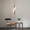 Вертикальный подвесной светильник Orb Timber — цвет ореха і цвет дерева, из материала метал, дерево, стиль модерн