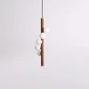 Вертикальный подвесной светильник Orb Timber — цвет ореха і цвет дерева, из материала метал, дерево, стиль модерн
