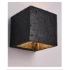 Настінний світильник Vulcanis Cube — бра, колір чорний, з матеріалу метал,  чорний травертин, стиль модерн