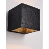 Настінний світильник Vulcanis Cube — бра, колір чорний, з матеріалу метал,  чорний травертин, стиль модерн